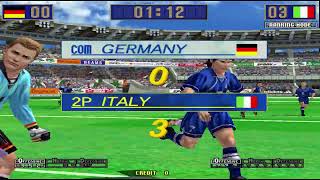 Virtua Striker 2 99  Italy Playthrough Ranking Mode 300 Length Match Random Formation Mode [upl. by Tnomel]