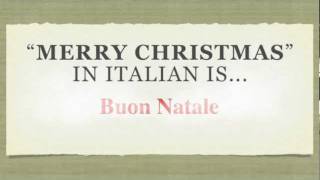 How To Say Merry Christmas in Italian  quotBuon Natalequot [upl. by Llevaj]