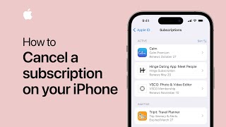 How to cancel a subscription on your iPhone  Apple Support [upl. by Handy]