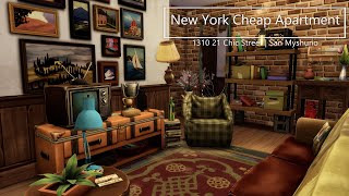 New York Cheap Apartment  1310 21 Chic Street  The Sims 4  Stop Motion  No CC [upl. by Marylou393]