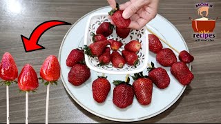 Do you have strawberries and sugerThe Perfect Candied Fruit without Corn Syrup Tanghulu Recipe [upl. by Kcirdes]