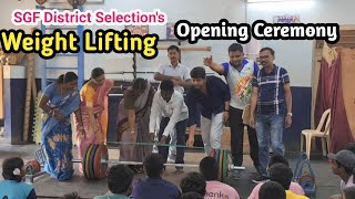 68th sgf U 17 weightlifting district selectionsknlampNdl physicaleducation  srinupetcreations [upl. by Airbmak]