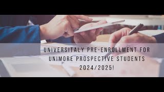 UNIMORE PREENROLLMENT on UNIVERSITALY 20242025 [upl. by Niamrahc251]