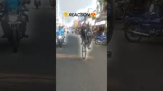 🚲 Cute girl reaction 🩶reaction rider [upl. by Wilone728]