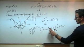 Area entre funciones 02 BACHILLERATO integral definida [upl. by Yraunaj]