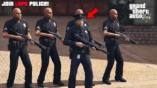 GTA 5  How To Join the Police STORY MODE OFFLINE [upl. by Seuqramed296]