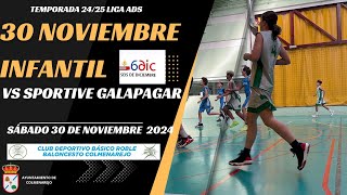 Infantil ADS 6 de Diciembre Vs Sportive Galapagar  30112024  colmenarejo cdbroble ADS [upl. by Donni]