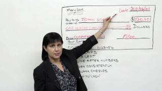 Practical English How to write a check [upl. by Elrak506]