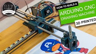 Super Easy 3D Printed Arduino CNC Drawing Machine  GRBL Plotter Elegoo [upl. by Gabe730]