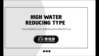 High water reducing type polycarboxylate superplasticizer PCE F02 [upl. by Akinek]