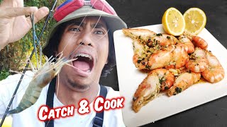 How To Catch and Cook River Prawns  quotULANGquot  Garlic Butter Shrimp [upl. by Ijuy161]