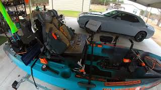 2024 Kayak Setup New trailer and motor Seat Risers Old Town Sportsman PDL 120 [upl. by Aivatnuhs730]