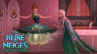 La Reine des Neiges  Une fête givrée  Elsa et Anna se préparent pour la journée  Disney BE [upl. by Jauch]