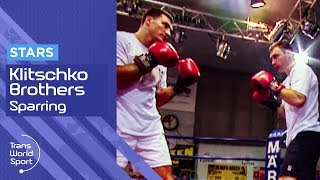 Klitschko Brothers Sparring  2000 Footage  Trans World Sport [upl. by Bocock]