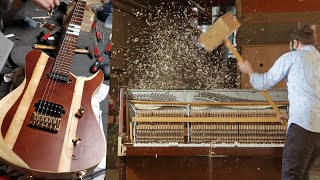 I built a guitar from my old piano [upl. by Helban976]