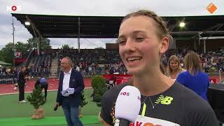 Femke Bol • Interview Dutch TV 🇳🇱 Post Race FBK Games • HENGELO 07072024 [upl. by Neiv904]