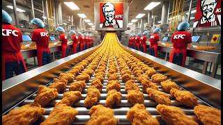 How KFC Chicken is Made in a Factory  Chicken Factory Process [upl. by Ahsed]