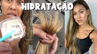 A MELHOR HIDRATAÇÃO CASEIRA  RECUPEROU MEU CABELO DESTRUÍDO [upl. by Calendra]