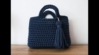 Easy crochet handbag tutorial classic version Klasyczna torebka na szydełku [upl. by Bobbee]