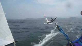 Catamaran nacra580 sailing with nacra 52 in 鎌倉 [upl. by Innes]