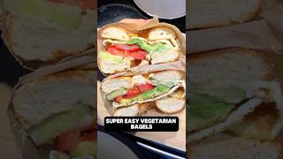 Vegetarian breakfast bagels recipe healthy easyrecipe breakfast bagel [upl. by Cocke]