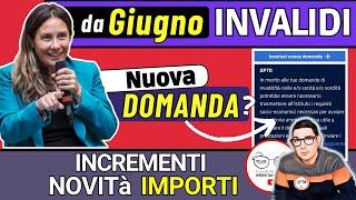 🔴 INVALIDI PARZIALI e TOTALI NOVITÀ GIUGNO 2024 ➡ IMPORTI PENSIONE BONUS 335€ 136€ INCREMENTI INPS [upl. by Anrapa]