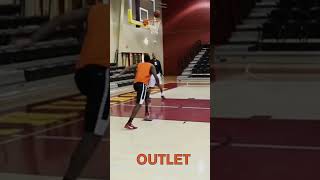 Basketball Defensive Drill Outlet amp Finish basketballdrill defense [upl. by Hgielsel]