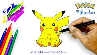 Pikachu  Cara Menggambar Dan Mewarnai Gambar Pokemon Untuk Anakanak [upl. by Nilyak123]