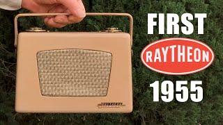 First RAYTHEON transistor radio 1955 2nd only to Regency TR1  8TP model  collectornetnet [upl. by Remle]