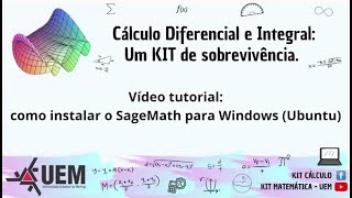 Video 013 Instalação do SageMath Windows Ubutu [upl. by Sylera557]