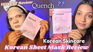 Quench Mon Cherry Sheet Mask for Bright and Clear Skin Review  Korean Skincare  Quench Botanic [upl. by Aneertak]