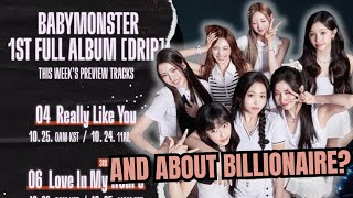 BABYMONSTER last track preview what about BILLIONAIRE and KIEL TUTIN [upl. by Binnie]