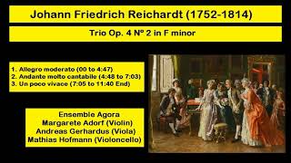 Johann Friedrich Reichardt 17521814  Trio Op 4 Nº 2 in F minor [upl. by Kathye]