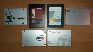 Часть №1 Обзор SSD накопителей 6 разных фирм Тест скорости [upl. by Leihcar]