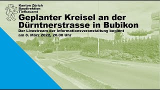 Infoveranstaltung zum Vorprojekt für einen neuen Kreisel an der Dürntnerstrasse in Bubikon [upl. by Ehtiaf]