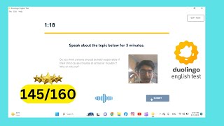 I scored 145 in duolingo English test practice  Duolingo English test [upl. by Samtsirhc]