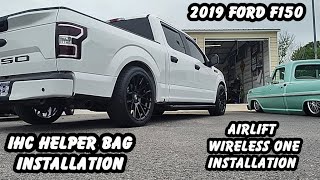 IHC Helper Bag and Airlift Wireless One Compressor Installation on 2019 Ford f150 [upl. by Fording]