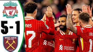 Liverpool vs West Ham 51 today Highlights amp All Goals 2024 HD [upl. by Sapowith]