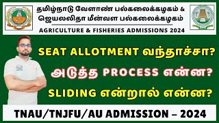 TNAU Phase 1 2024 Seat Allotment  TNAU Sliding Process 2024  Agri Counselling 2024 kalvitube [upl. by Jacques276]