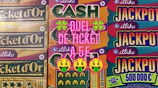 🛑 Grattage du 3 novembre 🍀 duel de ticket a 5€ 😱😱 [upl. by Burk]