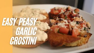 Super Easy Garlic Crostini Recipe in 10 minutes [upl. by Cointon134]