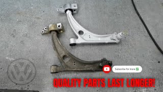 How To Change Front Suspension Arm And Ball Joint on VWPASSAT B67 AND TIGUAN [upl. by Itsyrc]