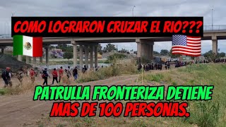 Frontera Eagle Pass Tx  Piedras Negras MEXICOUSA MIGRANTES NO PODIAN SALIR A SUELO AMERICANO [upl. by Raval656]