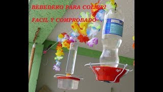 COLIBRI IDEA COMO HACERLO CON UNA BOTELLA D PLÁSTICO [upl. by Arriec]