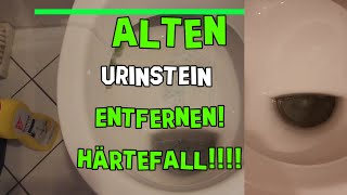 Alten Urinstein Kalk entfernen reinigen putzen Härtefall was hilft und was nicht WC Toilette Bad [upl. by Cupo908]