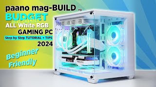 VLOG paano mag build ng BUDGET ALL White RGB Gaming PC 2024 [upl. by Franciska929]