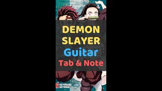 Kamado Tanjiro No Uta Guitar Tab Notes  Demon Slayer [upl. by Jc]