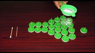 simple and creative rangoli designs using bottle lids and toothpicks  creative rangoli techniques [upl. by Mcgray176]