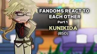 Fandom’s react  bungou stray dogs Kunikida part 14  Redr0x [upl. by Nnilsia]