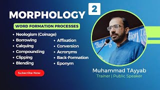 Morphology Part 2  Word Formation Processes in English  Linguistics  Muhammad Tayyab [upl. by Xaviera]